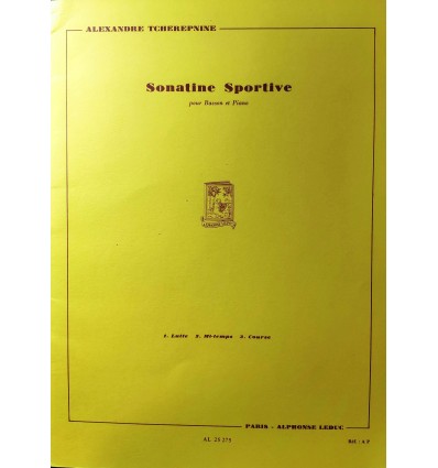 Sonatine Sportive para bajo y piano. Tcherepnine