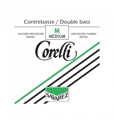 Set de cuerdas Contrabajo Corelli 380M Orquesta Níquel Medium