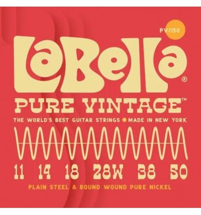 Set cuerdas guitarra eléctrica La Bella Pure Vintage 11-50