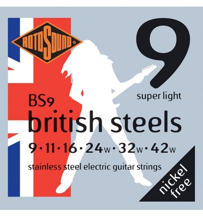 Set guitarra eléctrica Rotosound 9-42 British Steels