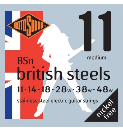 Set guitarra eléctrica Rotosound 11-48 British Steels
