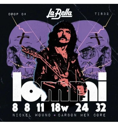 Set cuerdas guitarra eléctrica La Bella Tony Lomny 8-32