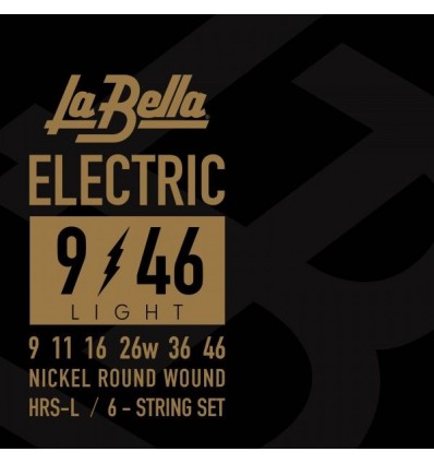Set cuerdas guitarra eléctrica La Bella HRS Light 9-46