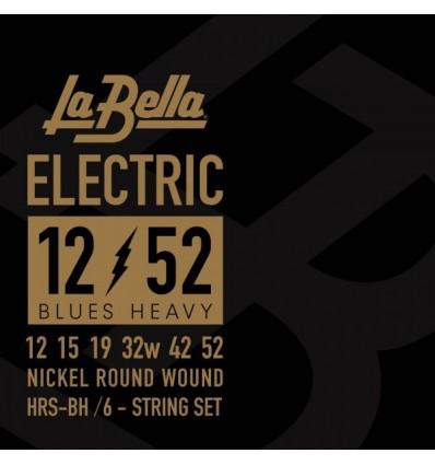 Set cuerdas guitarra eléctrica La Bella HRS Blues Heavy 12-52