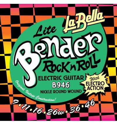 Set cuerdas guitarra eléctrica La Bella Super Bender Light 09-46