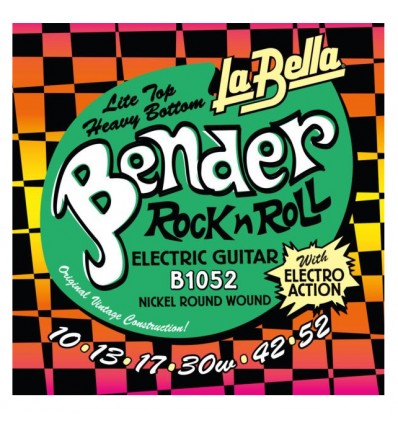 Set cuerdas guitarra eléctrica La Bella Super Bender LTHB 10-52