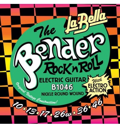 Set cuerdas guitarra eléctrica La Bella Super Bender Regular 10-46
