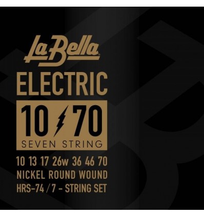 Set cuerdas guitarra eléctrica La Bella HRS 7 cuerdas 10-70